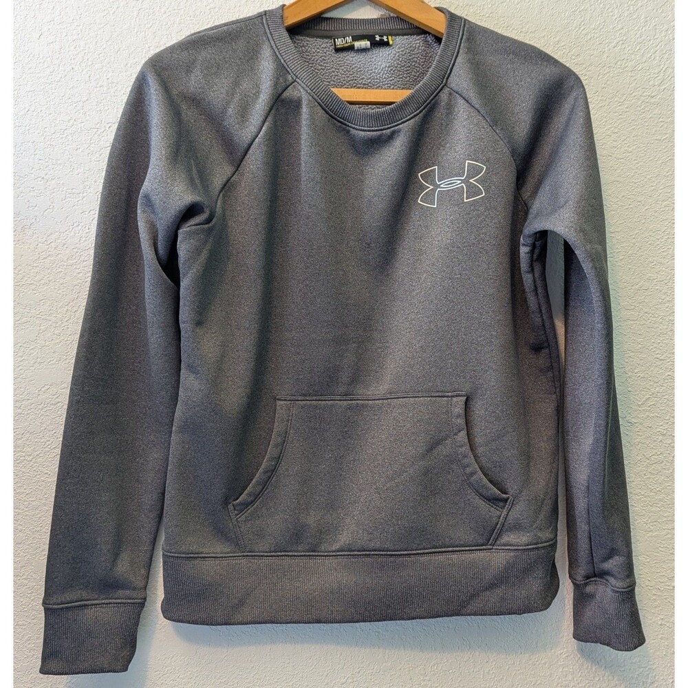 Under Armour Women's Size M Medium Gray Long Sleeve Sweater Pocket (580m)
